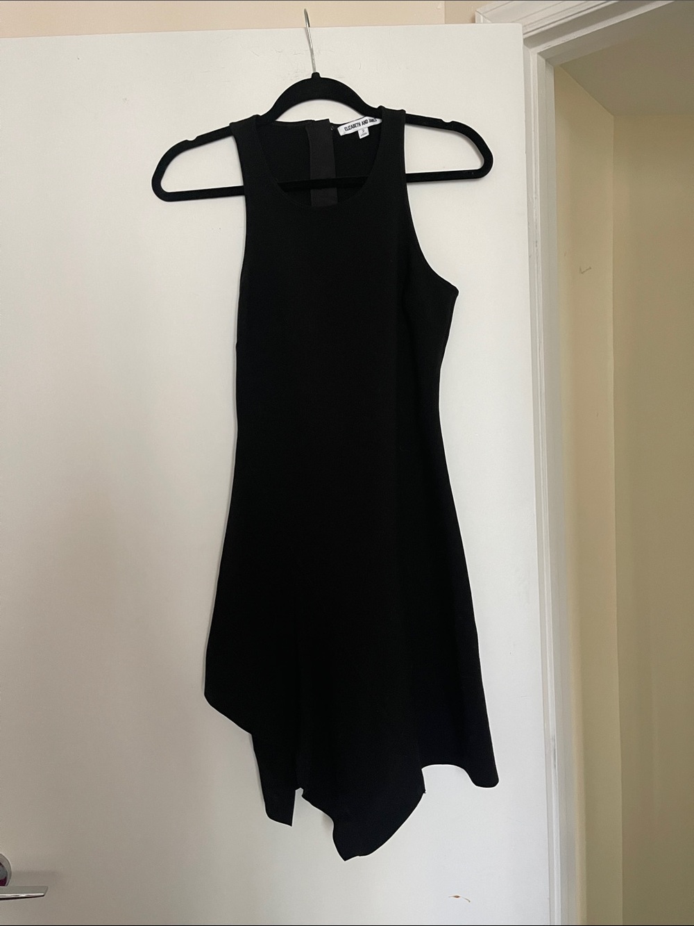 Black Asymmetrical Sleeveless Dress